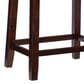 Linon Home Decor Claridge Counter Stool with Brown Cushion in Dark Brown, , large