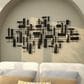 Maple and Jade 30" x 60" Geometric 3D Stripes Wall Decor in Matte Black, , large