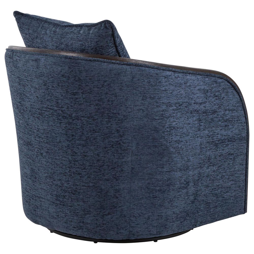 LumiSource Gemma Swivel Accent Chair in Blue Indigo, , large