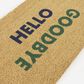 Balta Rugs Hello Goodbye Blue 1"6" x 2"6" Door Mat, , large