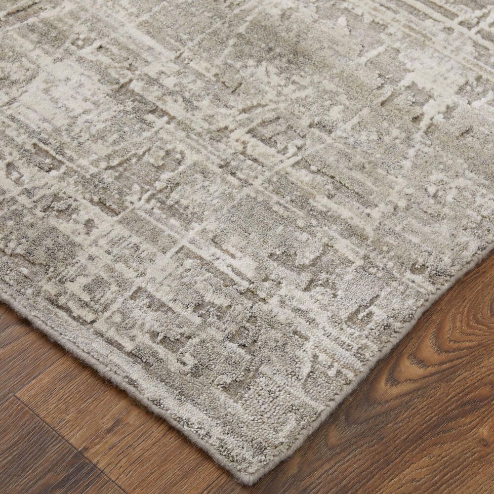 Feizy Eastfield 69A5F 2&#39;6&quot; x 10&#39; Gray and Beige Runner, , large