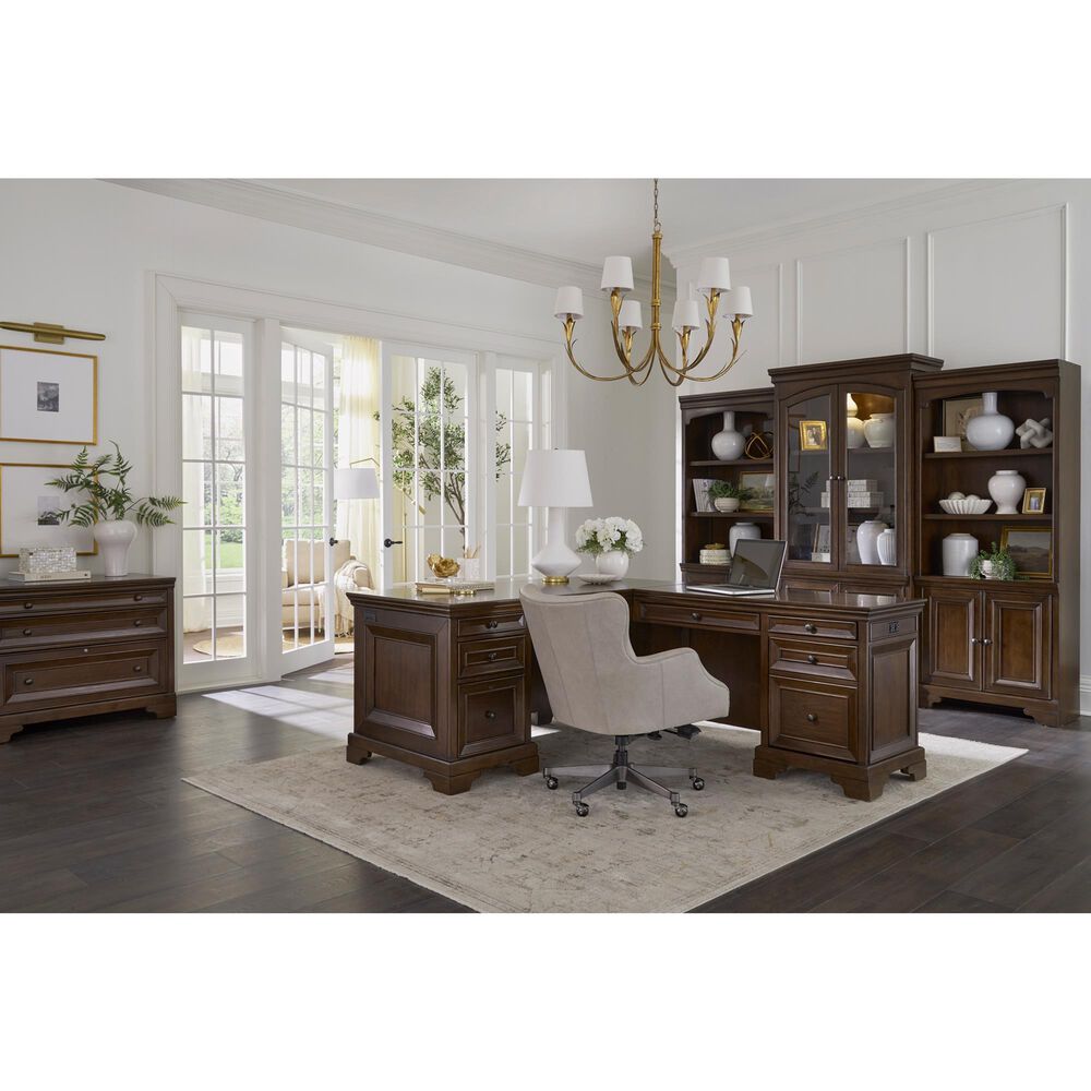 Riva Ridge Arlington Display Cabinet in Classic Brown, , large