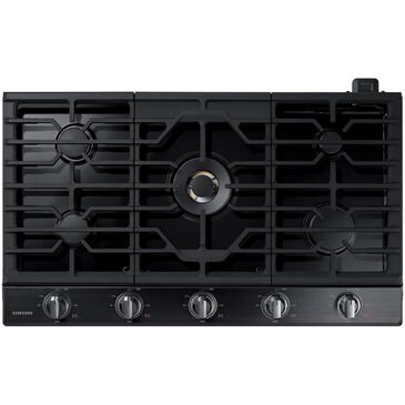 Samsung 36" Gas Cooktop with Dual Power Burner in Black Stainless Steel, , large