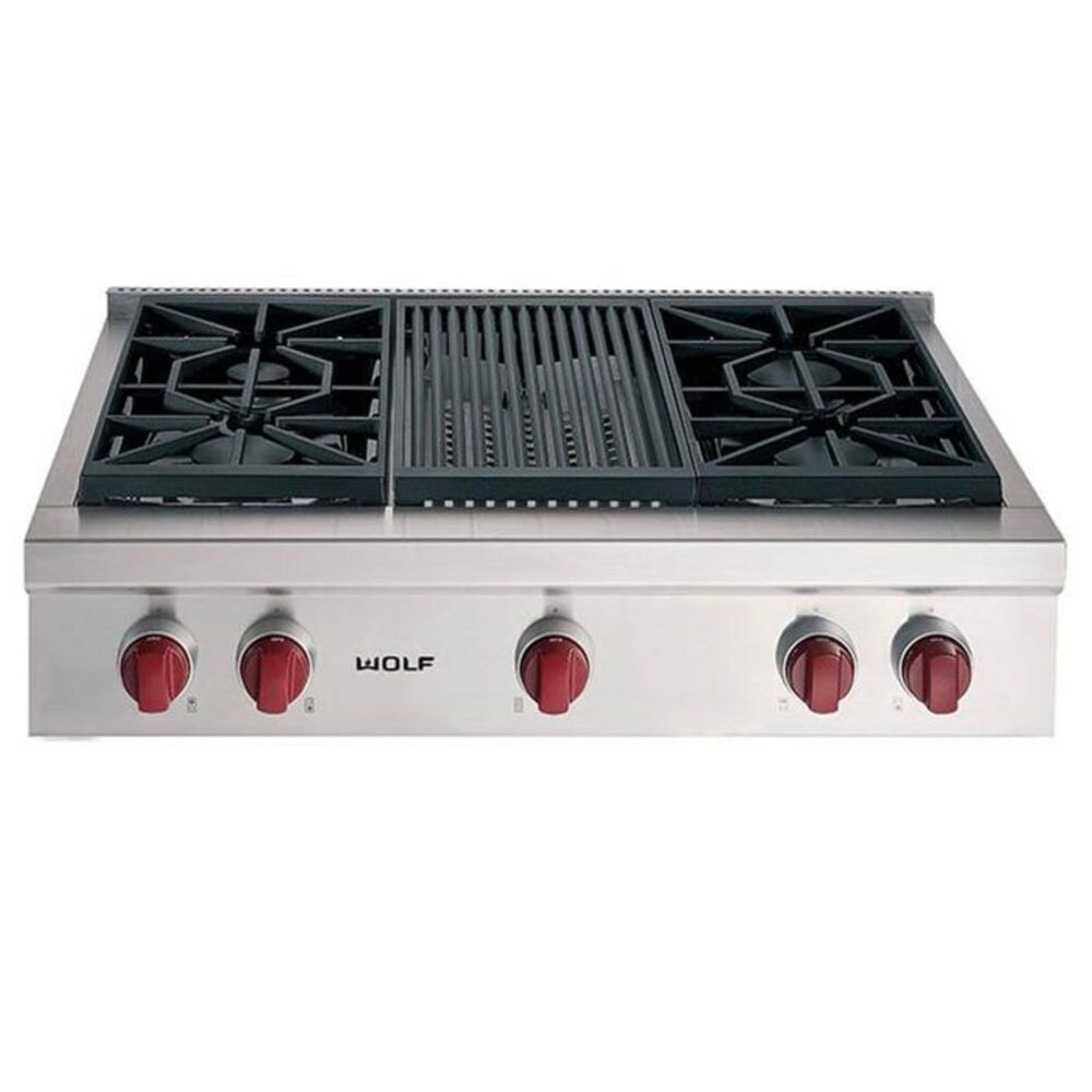 Wolf 36" Sealed Burner Gas Rangetop Nebraska Furniture Mart