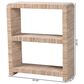 Baxton Studio Lucy 35" Bohemian Bookcase with Open Shelves in Natural, , large