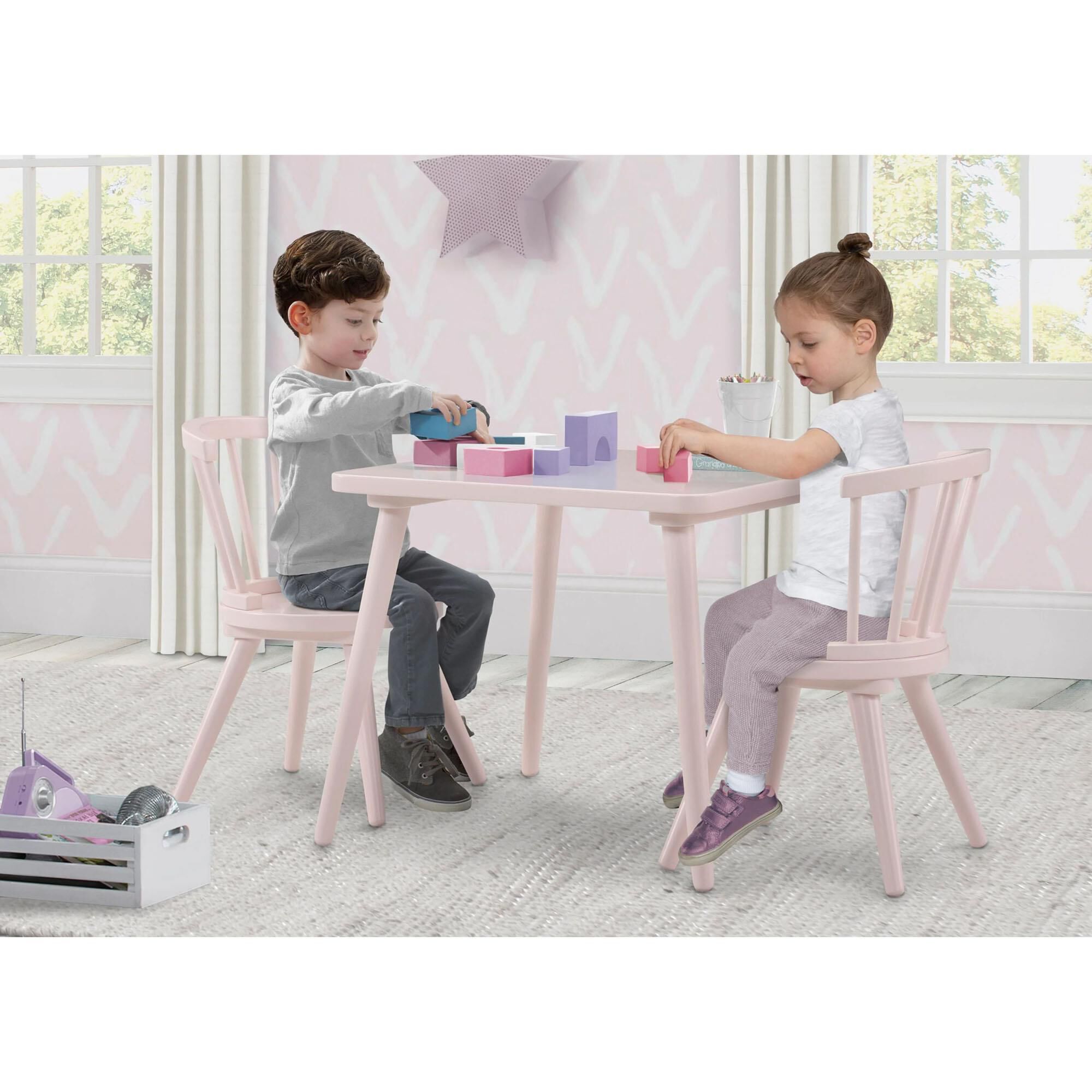 Delta Windsor 3 Piece Table and Chairs Set in Blush Pink NFM