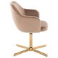 LumiSource Buena Swivel Accent Chair in Brown, , large