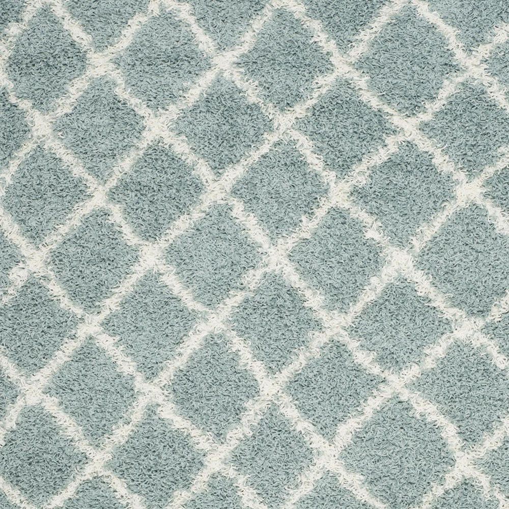 Safavieh Dallas Shag SGD258C-3 3&#39; x 5&#39; Seafoam/Ivory Area Rug, , large