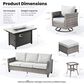 HOMLUX 7 Piece Outdoor Patio Set in Gray, , large