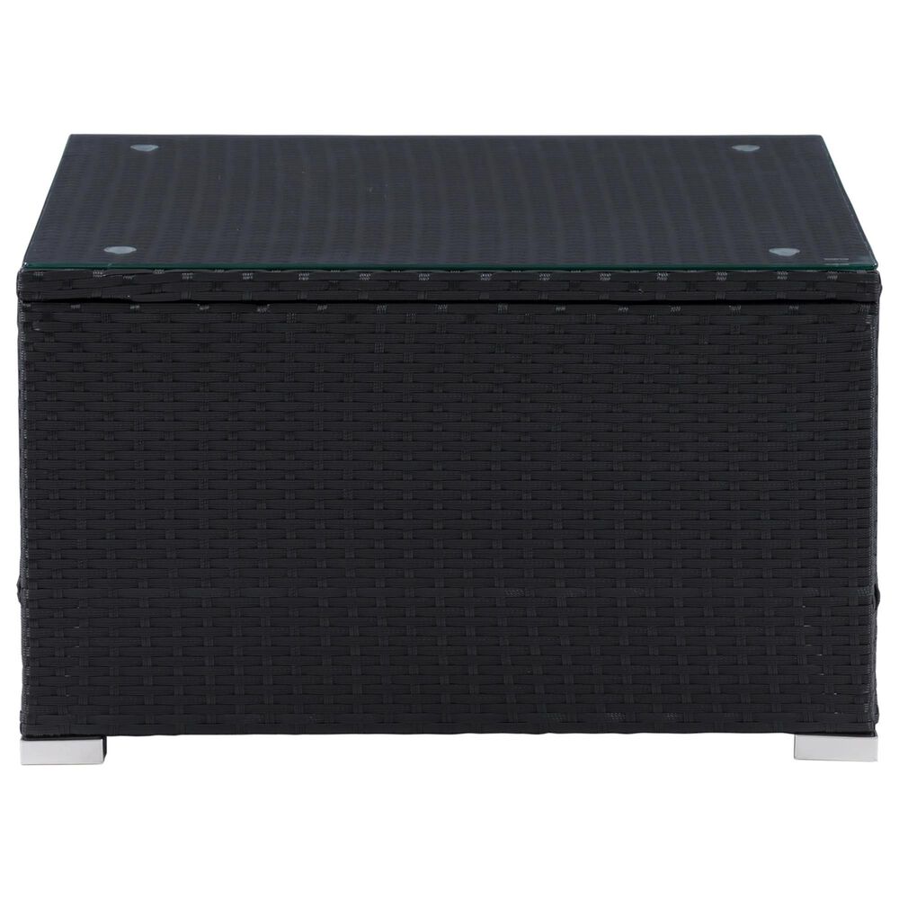 CorLiving Parksville Patio Square Coffee Table in Black, , large
