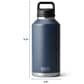 YETI Rambler 64 Oz Water Bottle with Chug Cap in Black Forest Green, , large