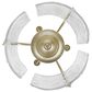 Golden Lighting Calla 3-Light Wide Pendant with Hammered Water Glass Shade in White Gold, , large