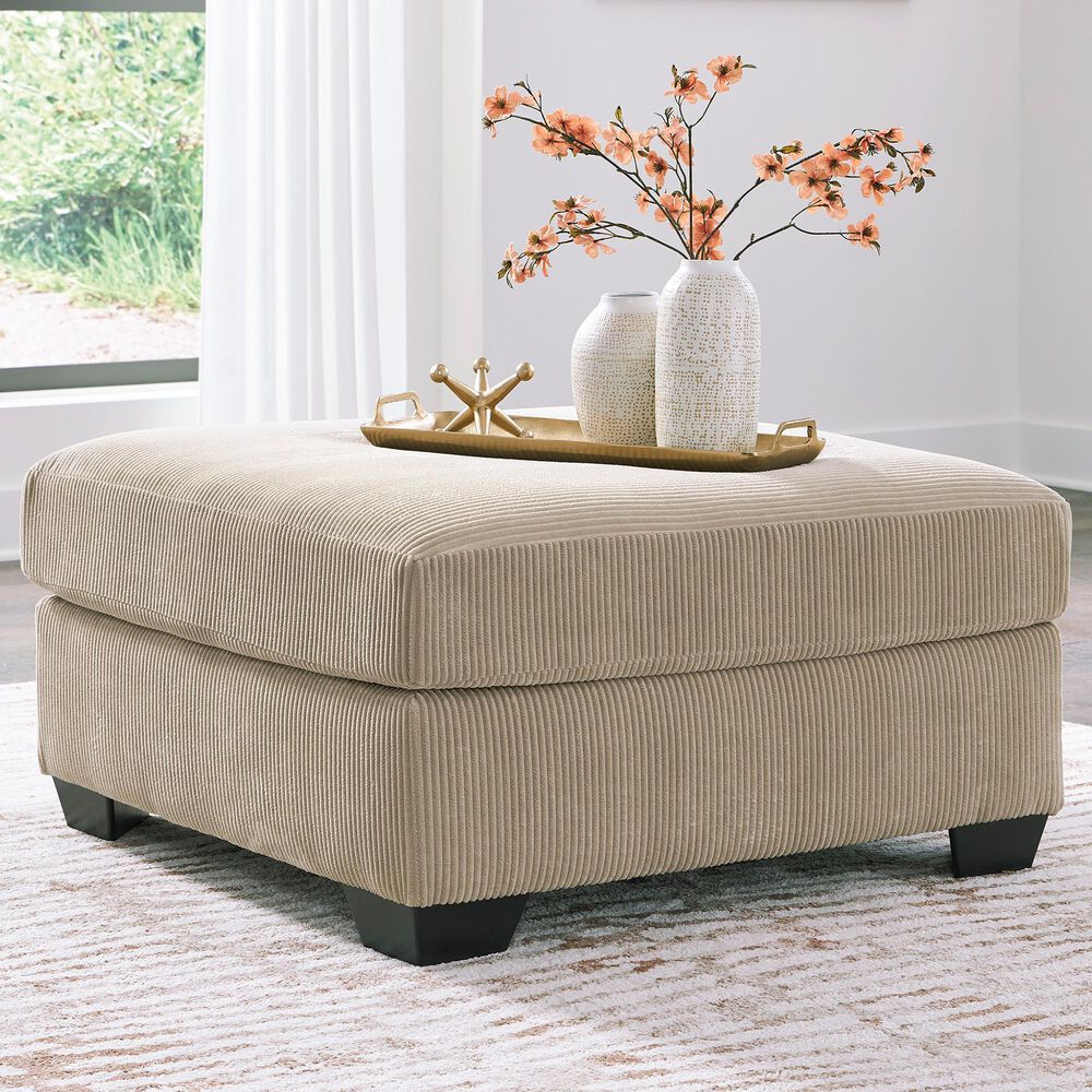 Ashley SimpleJoy Oversized Accent Ottoman in Sand, , large