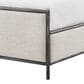 Furniture of America Lalia Queen Upholstered Panel Bed with Camelback Headboard in Matte Grey, , large