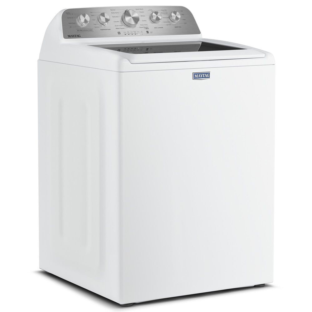 Maytag 4.8 Cu. Ft. Pet Pro Top Load Washer and 7.0 Cu. Ft. Gas Dryer Laundry Pair in White, , large