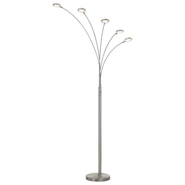 Cal Lighting Cremona Floor Lamp in Brushed Steel, , large
