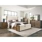 Ashley Marxmore King Upholstered Storage Panel Bed in Brown, , large