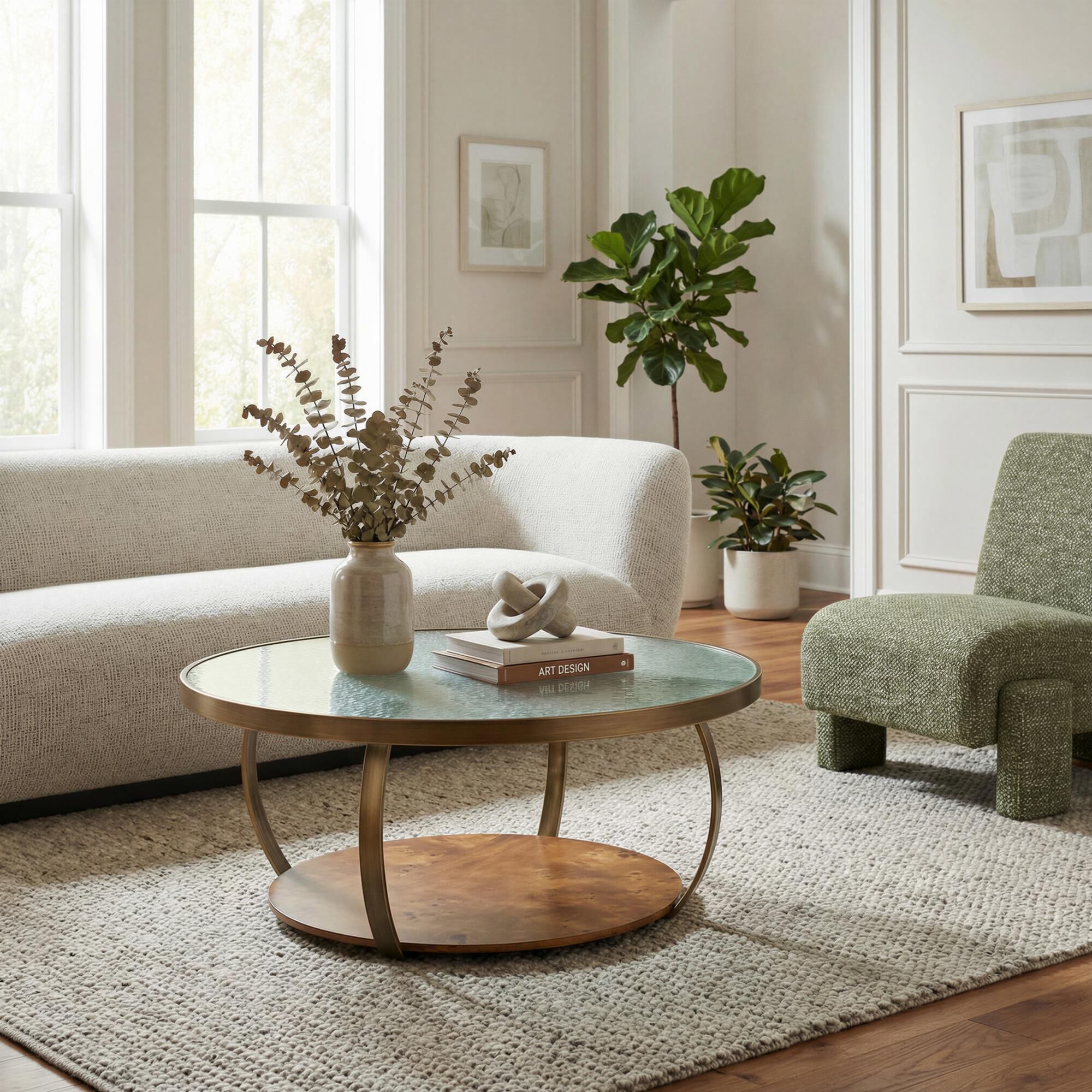 Zuo Modern Gara Coffee Table in Multicolor and Bronze