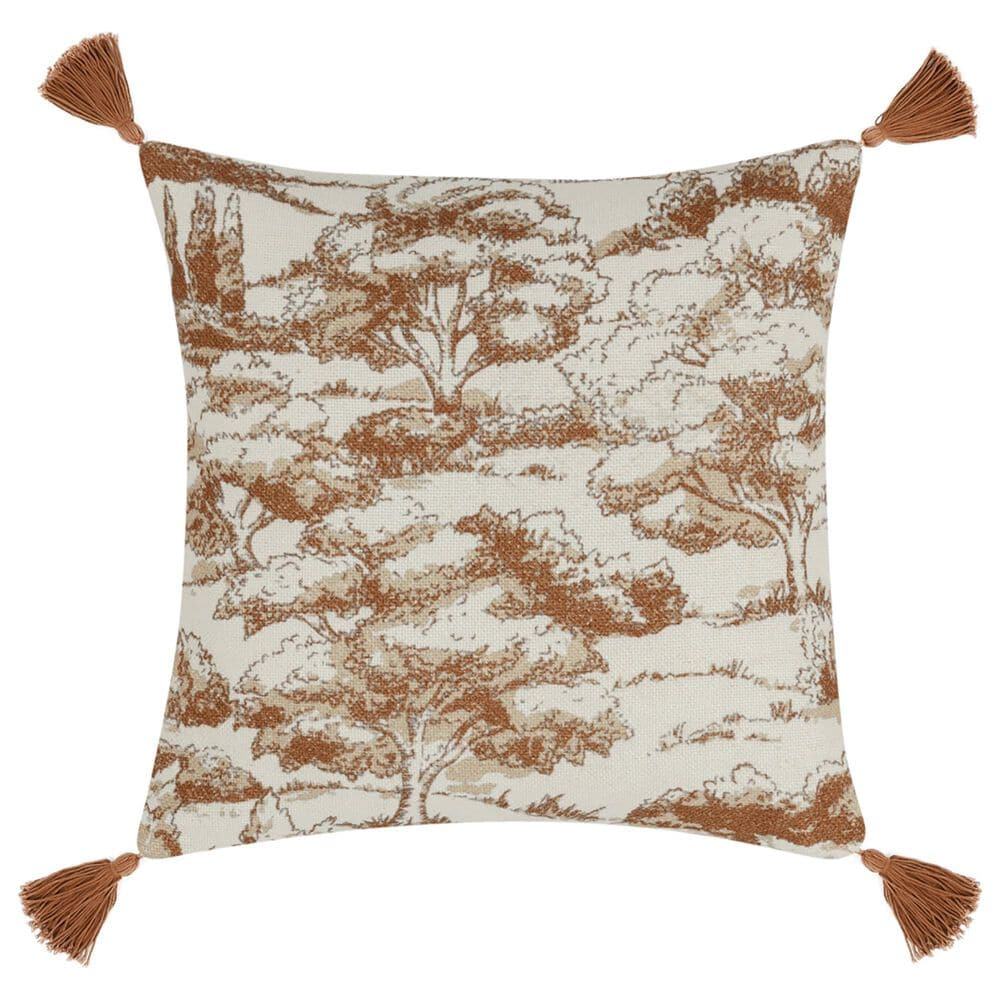 Classic Home Stonework 22" Square Throw Pillow in Clay, , large