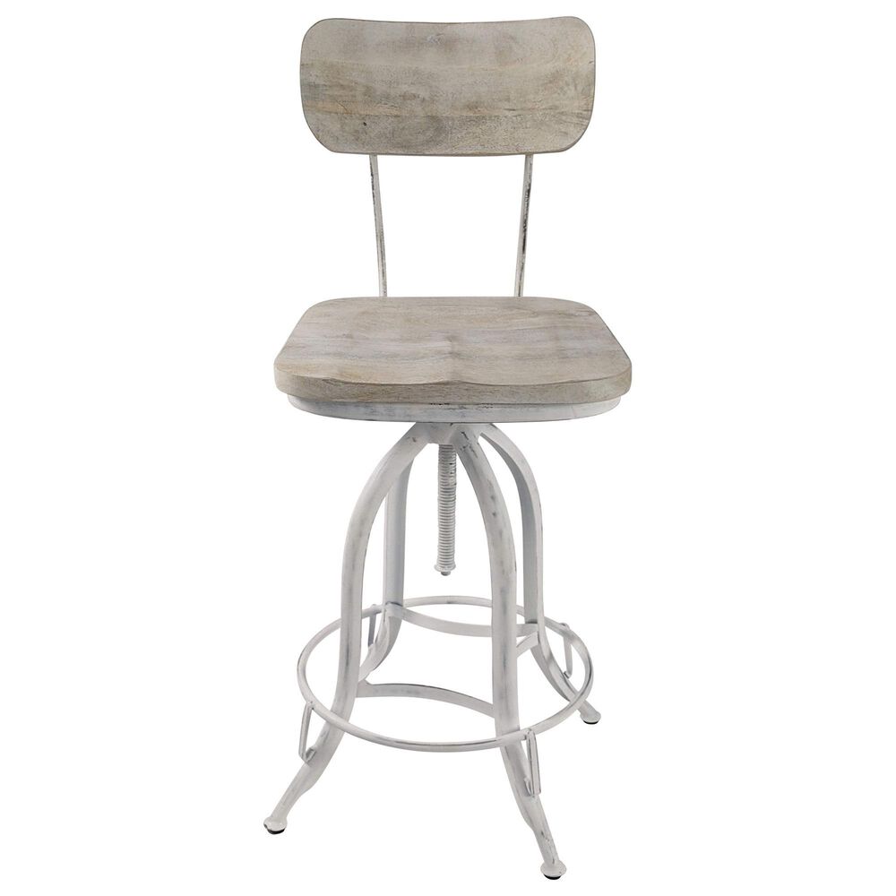 Carolina Chair and Table Mason Swivel Bar Stool in Whitewash NFM