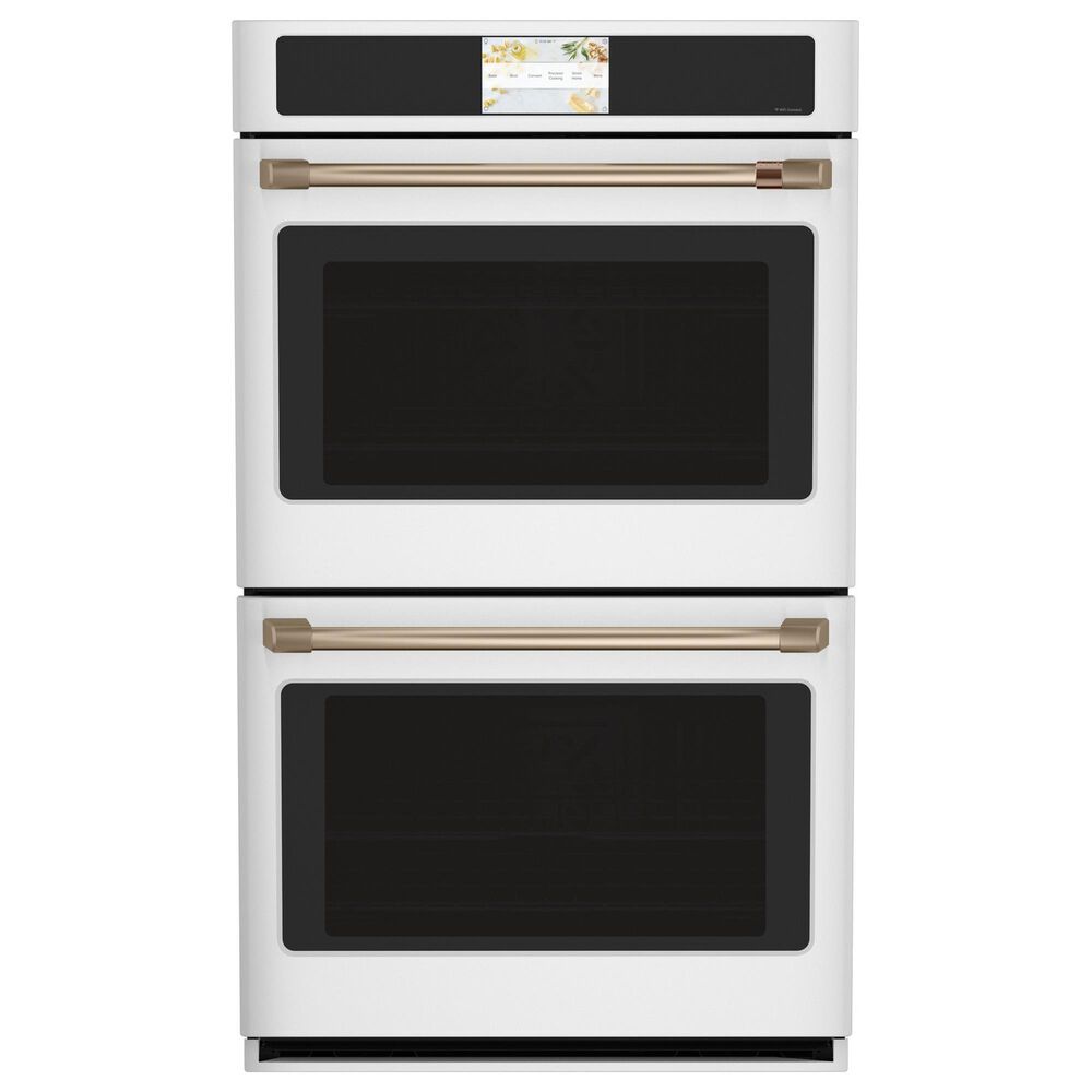 Cafe 2-Piece Kitchen Package with Matte White 30" Smart Built-In Convection Double Wall Oven and Stainless Steel 36" Gas Cooktop, , large