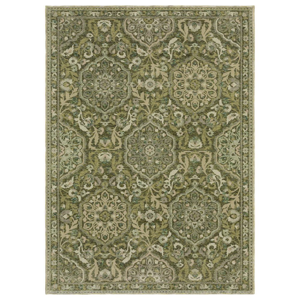 Oriental Weavers Andorra Green and Gold 8"6" x 11"7" Area Rug, , large