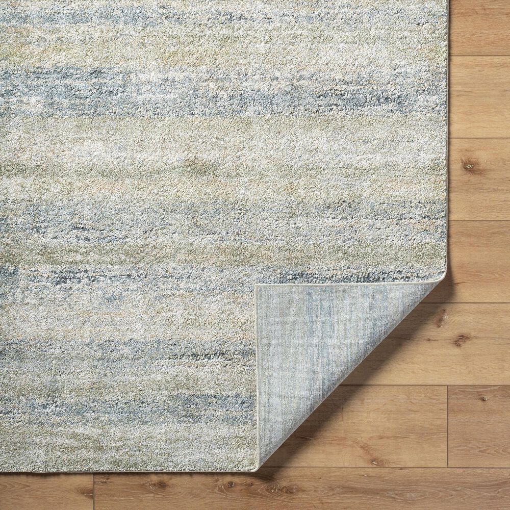 Surya Avellino 2'7" x 7'3" Light Beige, Light Gray, Olive, Light Olive, Tan, Deep Teal and Gray Runner, , large