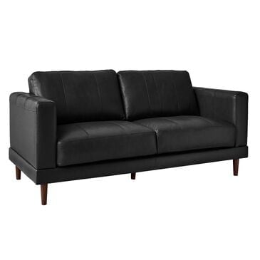 Mayberry Hill Hampton Leather Loveseat in Fiero Charcoal, , large