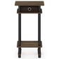 HOMLUX Turn-N-Tube Tall End Table in Columbia Walnut, Black and Dark Brown, , large