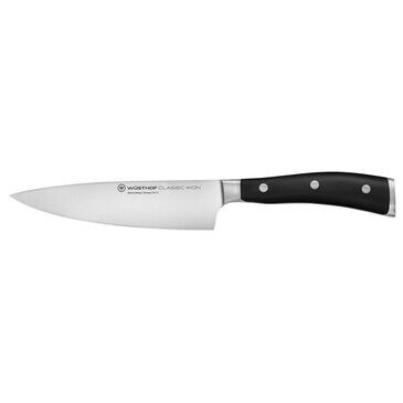 Wusthof Trident Classic Ikon 6" Chef"s Knife in Stainless Steel and Black, , large