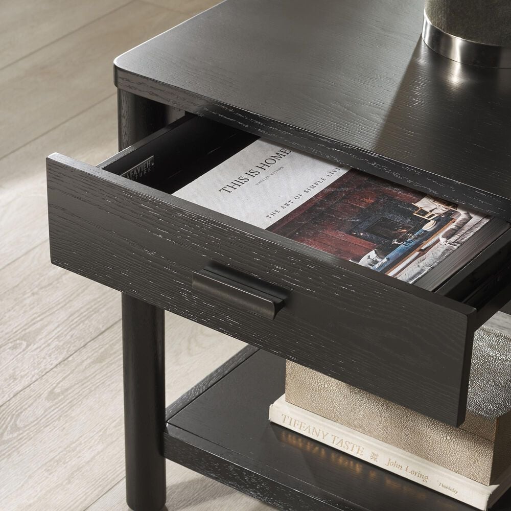 Safavieh Jaylessa 1-Drawer End Table in Black, , large