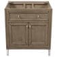James Martin Vanities Chicago 30" Single Bathroom Vanity in Whitewashed Walnut with Single Hole 3 cm White Zeus Quartz Top and Rectangular Sink, , large