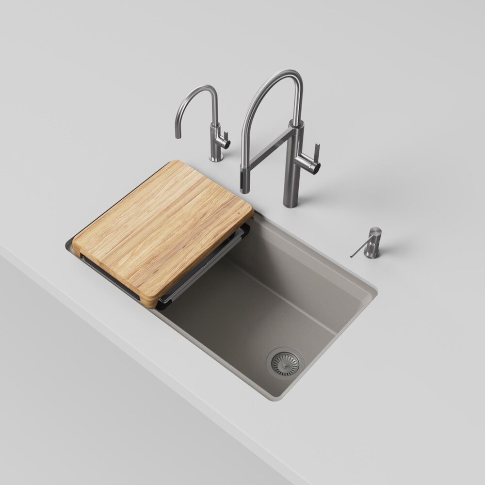 Blanco Inteos 33&quot; Undermount Single Bowl Kitchen Sink in Truffle, , large