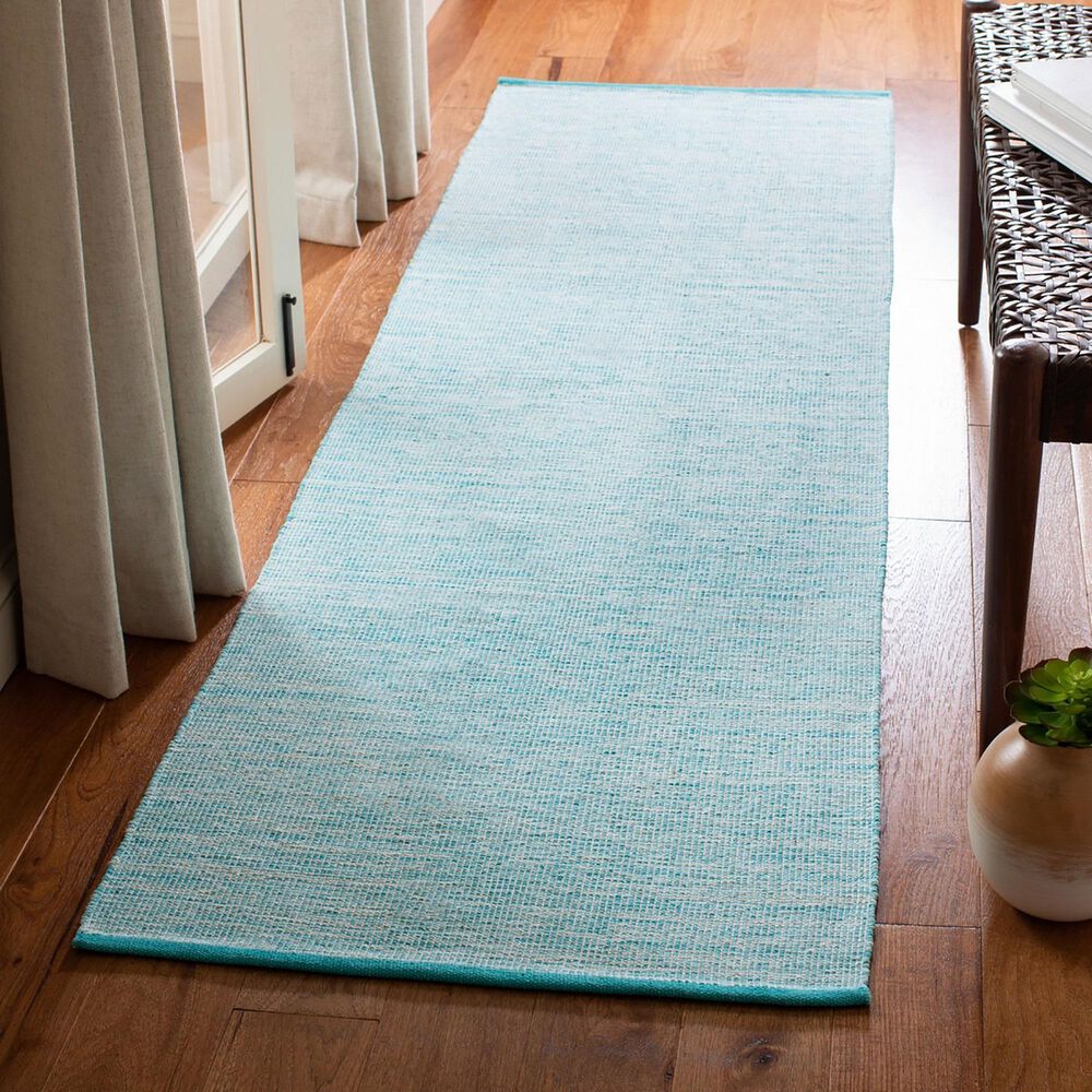 Safavieh Montauk 2&#39;3&quot; x 8&#39; Aqua and Blue Runner, , large