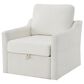 Hearth and Haven Swivel Arm Chair with USB Type-C Ports in White, , large