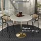 Leisuremod LeisureMod Verve Collection Modern Bar Height Table Brushed Gold Base with 48 Round Light Natural Wood MDF Top, , large
