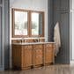 James Martin Vanities Bristol 60" Double Bathroom Vanity in Saddle Brown with 3 cm Eternal Jasmine Pearl Silestone Top, Rectangular Sinks and FreePower Wireless Charger, , large