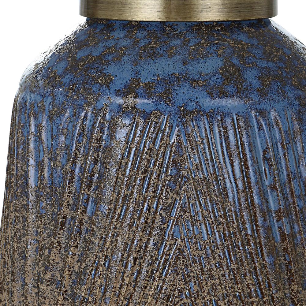 Uttermost Western Sky Table Lamp in Blue Green, Indigo and Golden Rust, , large