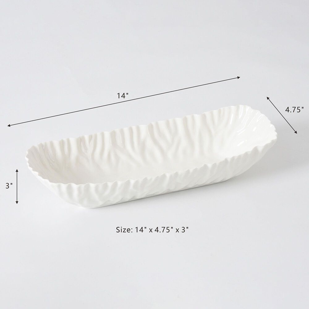 Pampa Bay Mascali Bianca Deep Rectangular Server in White, , large
