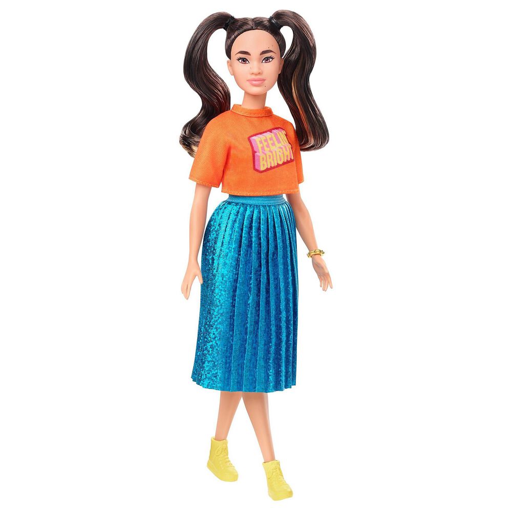 Barbie Fashionista Long Pigtails and Shimmery Skirt, , large