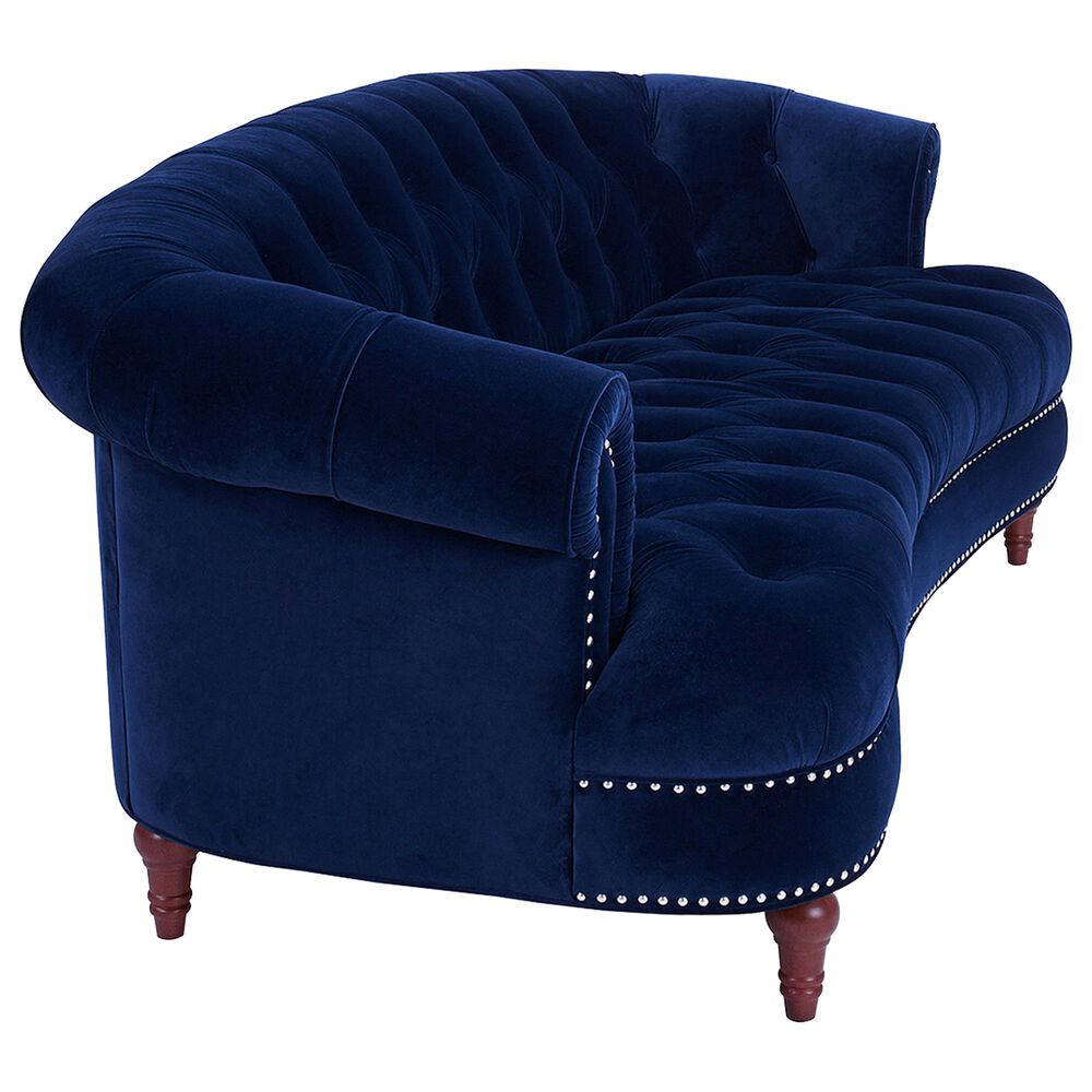 Jennifer Taylor Home La Rosa Victorian Chesterfield Tufted Stationary Sofa in Navy Blue Velvet, , large