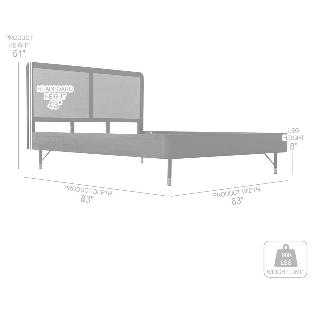 Blue River Saratoga Queen Platform Bed in Black and Natural, , large