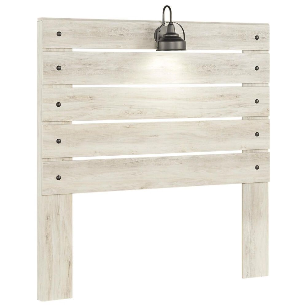 Ashley Cambeck Full Panel Bed in Whitewash with Lighting, , large