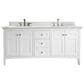 James Martin Vanities Palisades 72" Double Bathroom Vanity in Bright White with 3 cm Ethereal Noctis Quartz Top and Rectangular Sinks, , large