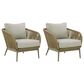 Ashley Swiss Valley Patio Lounge Chair in Beige (Set of 2), , large