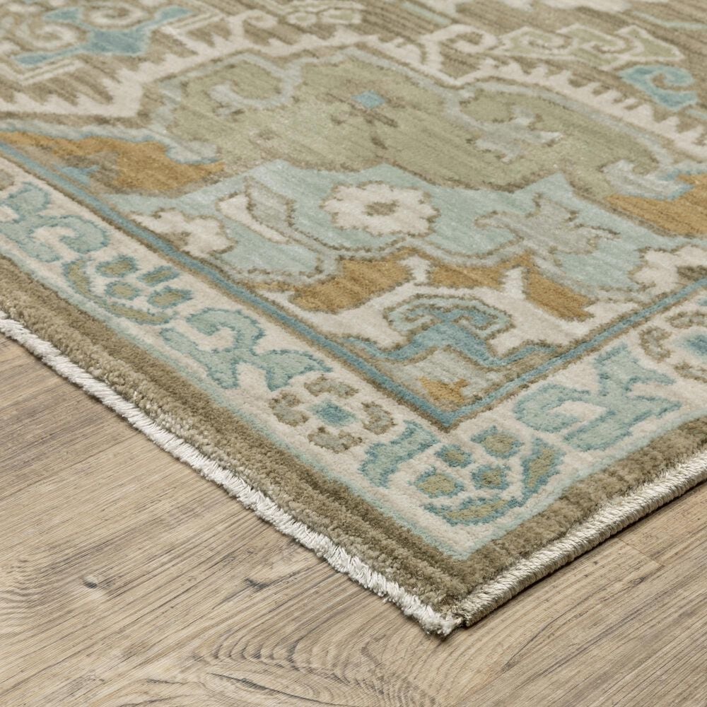 Oriental Weavers Maeve MAE13 Brown and Blue 7&#39;10&quot; x 10&#39;10&quot; Area Rug, , large