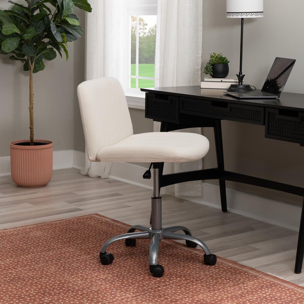 Linon Home Decor Stratton Office Chair in Off White, , large