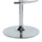 LumiSource Grotto Swivel Adjustable Bar Stool with White Faux Leather Upholstery in Chrome (Set of 2), , large