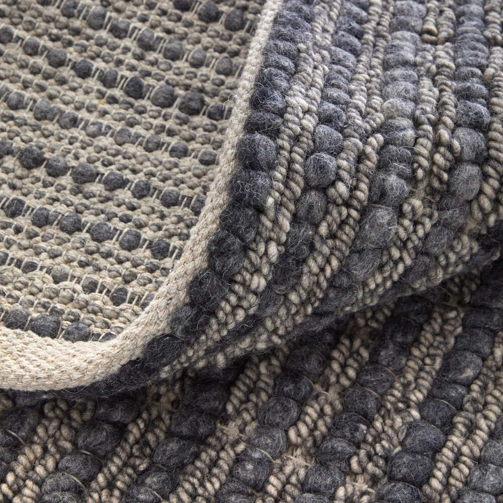Feizy Rugs Herrick 1&#39;6&quot; Square Charcoal Area Rug, , large