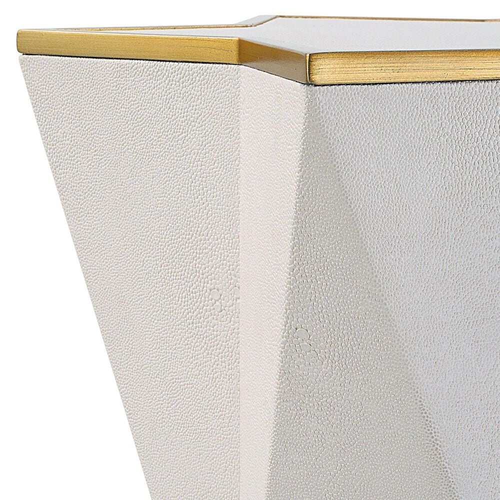 Uttermost Capella Accent Table in White and Gold, , large